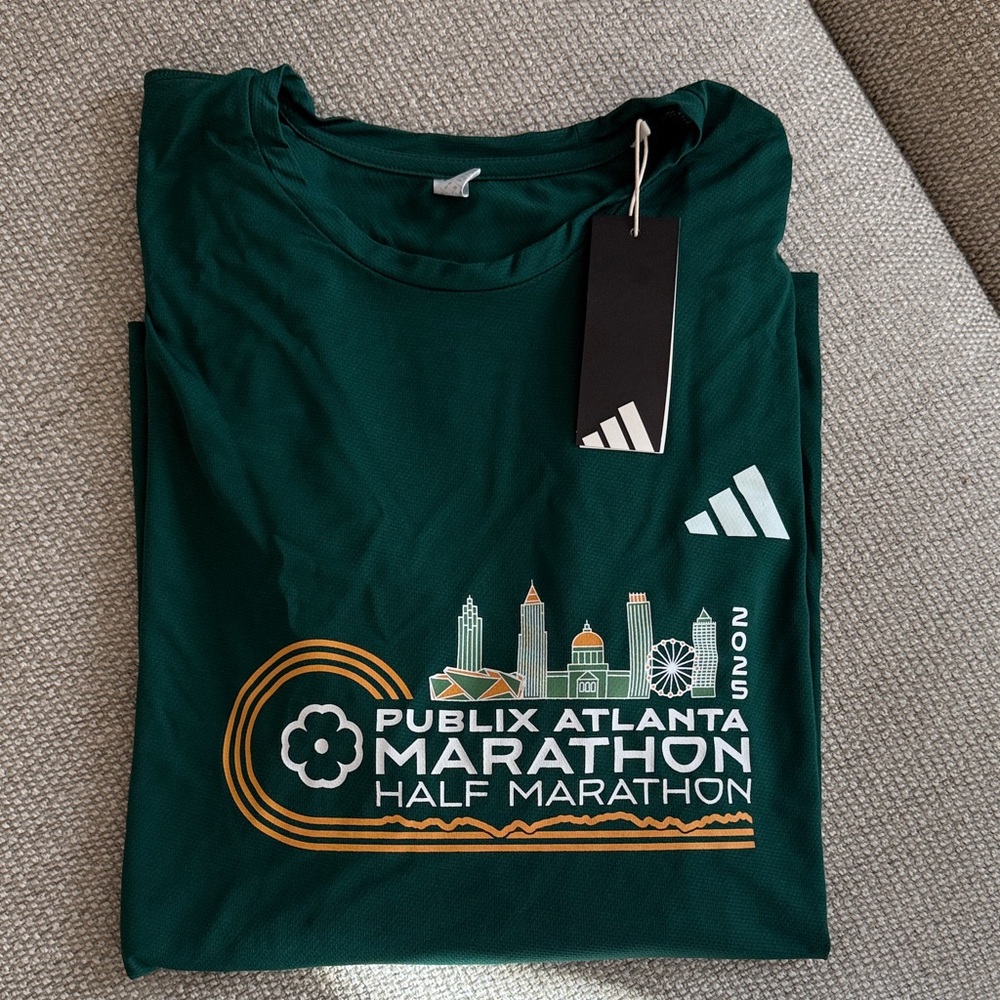 Adidas Dark Green Atlanta Marathon Long Sleeve Tee